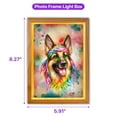 thumbnail image 5 of Hippie German Shepherd Portrait Watercolor Tie-Dye Vintage Styles Acrylic Plaque with Wood Photo Frame Box Alsatian Dog Lover Gifts Light Box - 00014, 5 of 5