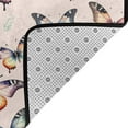 thumbnail image 3 of DouZhe Tapis de Zone Motif Papillons Aquarelle Roses Antidérapant Lavable en Machine, Style Tapis Paillasson, 63x48 Pouces, 3 of 6