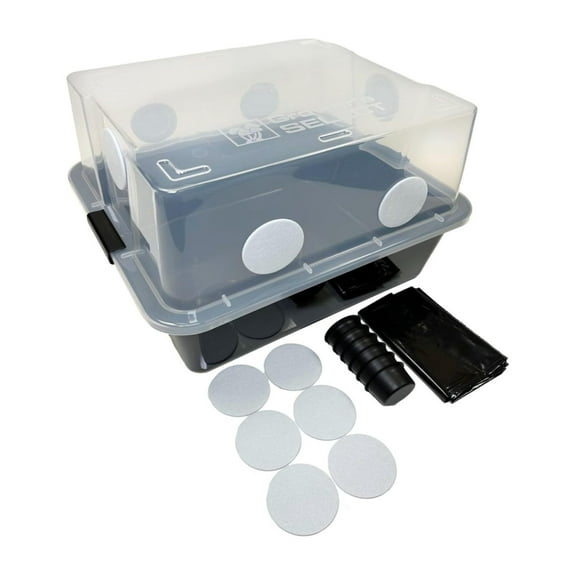 Lwory Grower's Select Mushroom Monotub Fruiting Chamber with Filter Disks and Liner