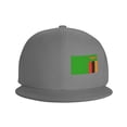 thumbnail image 2 of Flat Bill Brim Hat Adjustable Baseball Cap Flag Of Zambia Mens Women Snapback Trucker Hat, 2 of 7