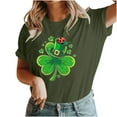 thumbnail image 5 of Cavosen St.Patrick's Day Blouses for Women Short Sleeve Shirts Casual Green Shamrock Hats Print T-Shirts Crewneck Holiday Tops Festival Blouse Loose Summer Tees Plus Size 3XL, 5 of 5