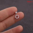 thumbnail image 3 of AMERTEER Crystal Rhinestone Flower Cross Ear Helix Cartilage Body Piercing Earrings Studs, 3 of 6