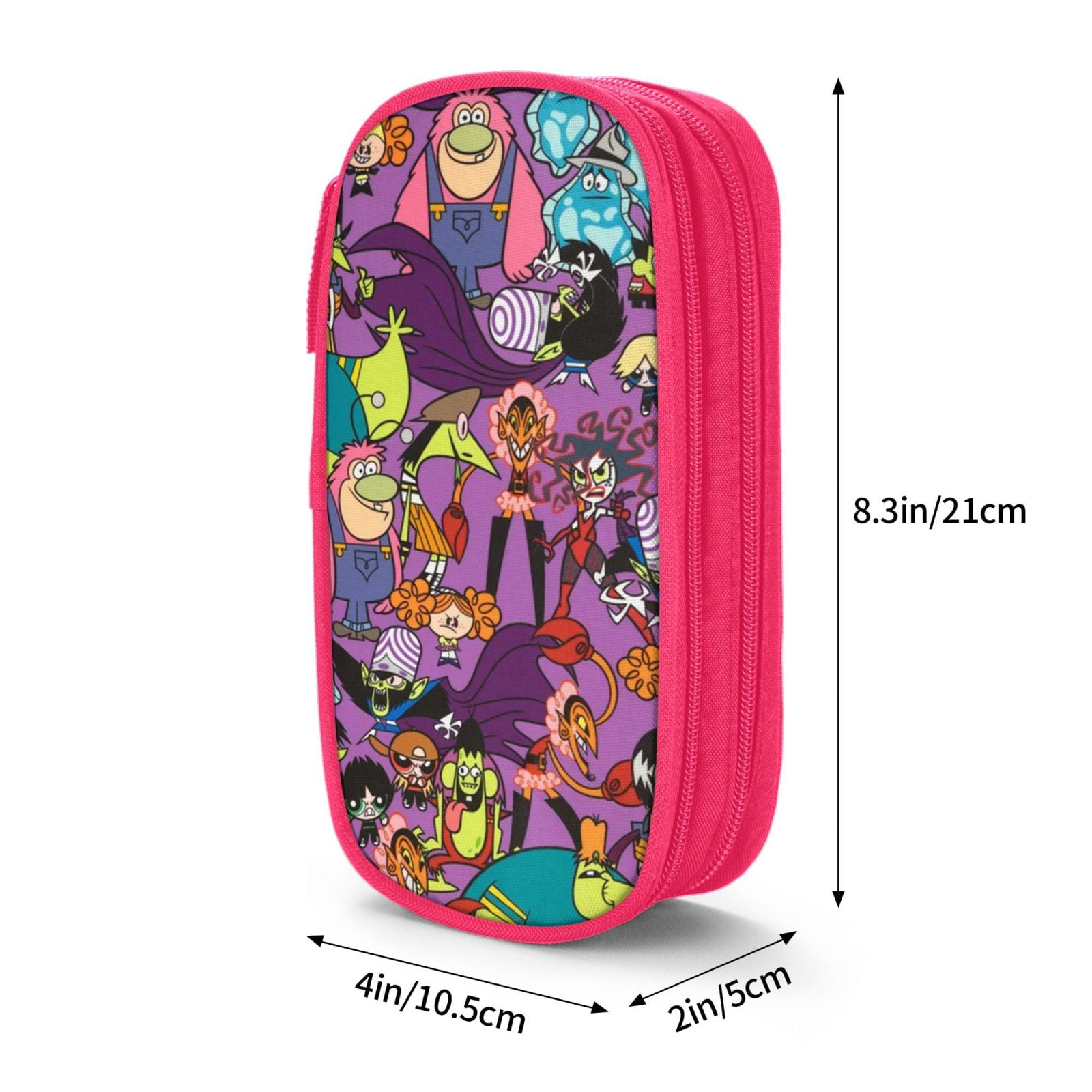 The Powerpuff Gi-rls Pencil Case Large Capacity Pencil Pouch Penbag Office Stationery Organizer Travel Makeup Bag Pink