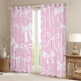 thumbnail image 2 of Feelyou Bow-tie Blackout Curtains Set of 2 (52x84 Each), Princess Ribbon Window Curtains, 2 of 6