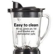 Hamilton Beach Power Elite Smoothie Blender for Kitchen, 40 oz Jar for Smoothies and Shakes, Black