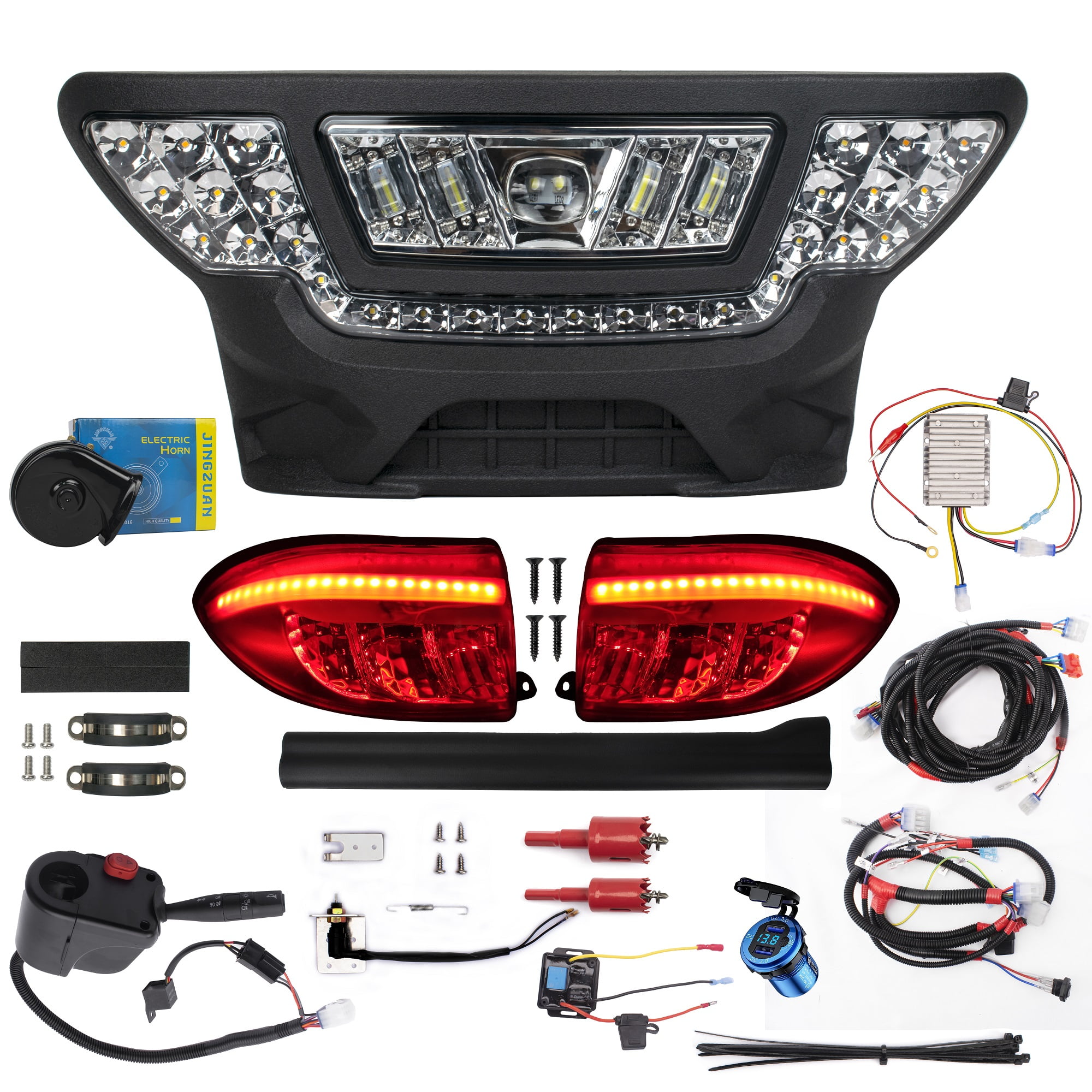 NOKINS Deluxe Plus LED Light Kit Fit Club Car Precedent Golf Cart Delay