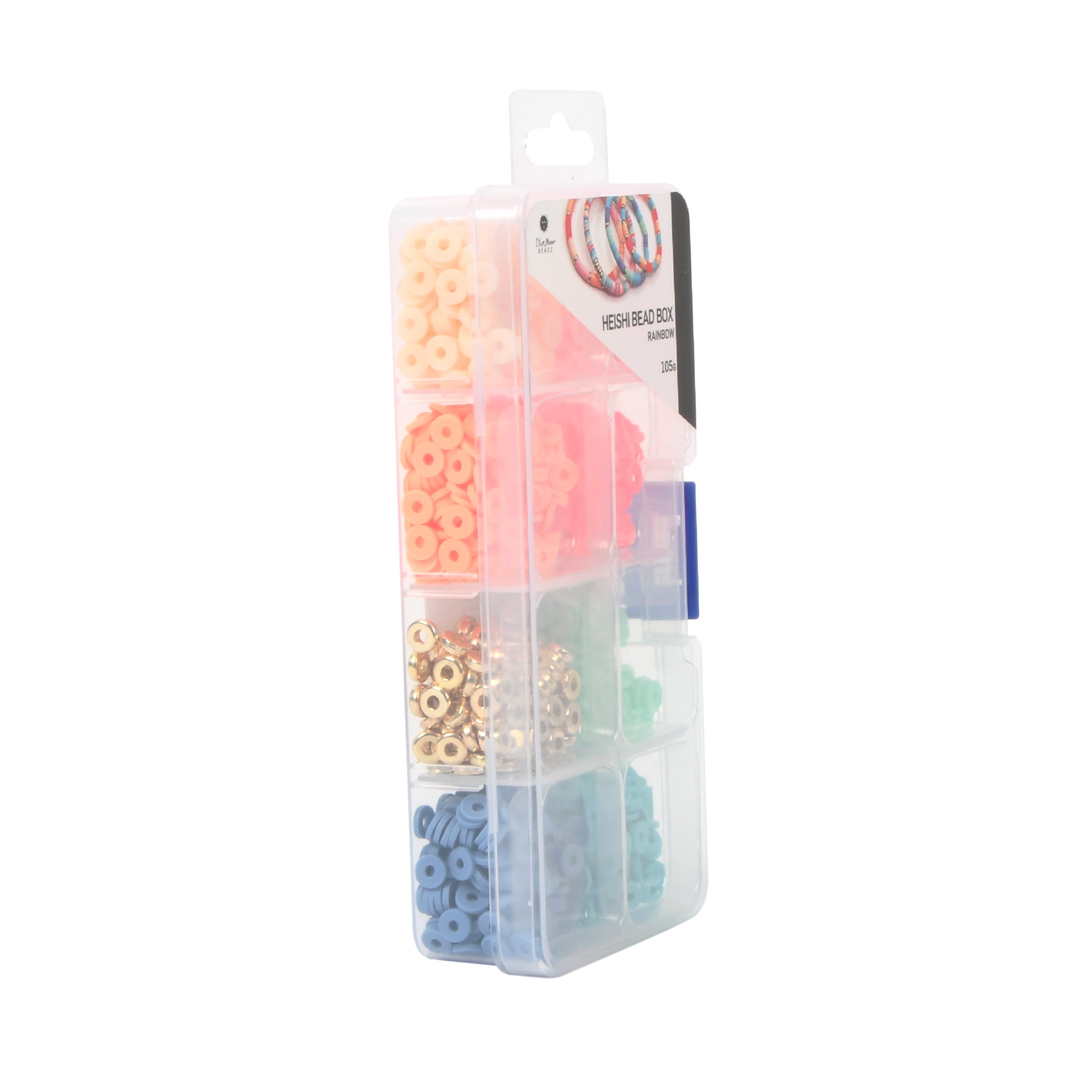 Blue Moon Beads 85% Clay / 15% CCB Heishi Beads Coastal Color Mix, 6mm, 8 Colors