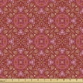 thumbnail image 1 of Antique Oriental Fabric by the Yard Upholstery, Circular Petals Floral Inspired Cheery Warm Tones, Decorative Fabric for DIY and Home Accents, Pink Burnt Sienna by Ambesonne, 1 of 5