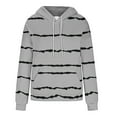 thumbnail image 6 of Oversize Pullover Hoodies for Women Trendy Fashion Casual Striped Long Sleeve Pocket Hoodie, 6 of 6