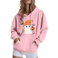 thumbnail image 4 of cocolona Womens Halloween Hoodie Fall Casual Long Sleeve Drawstring Sweatshirts Halloween Graphic Sweatshirts with Pockets, 4 of 4