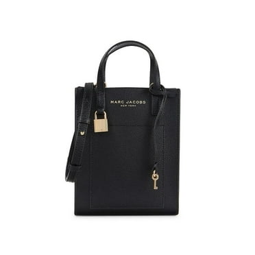 Women's Micro Mini Leather Tote - Black