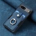 thumbnail image 4 of Feishell for Google Pixel 7 Wallet Case with Elastic Card Holder,Premium PU Leather Shockproof TPU Bumper 360° Rotation Finger Ring Holder Kickstand Anti-Scratch Protective Phone Case,Blue, 4 of 8