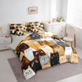 thumbnail image 2 of Feelyou Brown Cat Twin Bedding Sets 7pcs, Cute Animal Bedding Comforter Set, 2 of 7