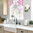 thumbnail image 5 of Pink Grey Christmas Snowflakes Balloon Curtains for Living Room/French Door, Winter Xmas Textured Tie Up Curtains 63 Inch Length Energy Saving Kitchen Curtains Shades for Windows 42"x63", 5 of 8