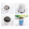 thumbnail image 4 of Infusor de té de acero inoxidable con mango largo plegable, colador de té con tapa y filtro, accesorios para té, 4 of 5