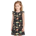 thumbnail image 1 of Fotbe Vegetable Quiche Vestido de Dormir para Niñas de 3 a 10 Años, Mangas Cortas, Estilo Princesa, Pijama Camisón con Mangas Voladas-X-Large, 1 of 6