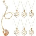 thumbnail image 1 of 3 tamaños, 6 piezas, soporte para collar, jaula de piedras preciosas, colgante de malla, soporte de piedra vacío, reemplazo, collar hecho a mano, cordón colgante con longitud ajustable, 1 of 9