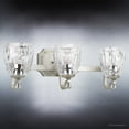 thumbnail image 3 of Urban Ambiance Luxury Luxe Bath Fixture, Size: 7-1/2"H x 23"W, with Transitional Style Elements, Antique Silver Finish and Clear Water Shade, UHP2032, 3 of 7