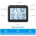 thumbnail image 6 of Indoor Thermometer, AMIR Indoor Outdoor Thermometer Digital Hygrometer Thermometer with 3 Sensor Humidity Gauge Indoor Thermometer for Home Bedroom Baby Room Greenhouse Warehouse Black, 6 of 11