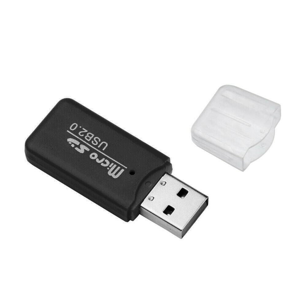 Mini adaptateur de carte Micro Sd Tf,pour ordinateur portable,PC,480Mpbs,transfert  de données,USB,haut-parleur,lecteur Audio de voiture - Type Black reader