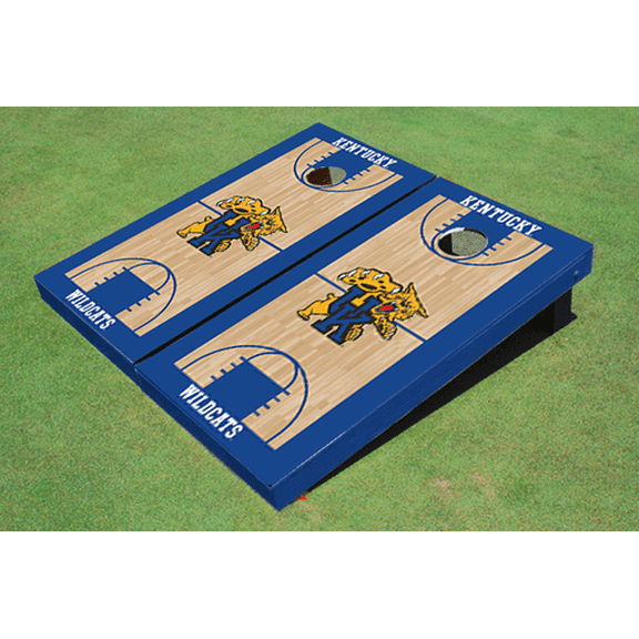 University Of Kentucky "Wildcat" Royal Matching Basketball Court Custom Cornhole Board