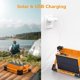 thumbnail image 2 of 80W Rechargeable Solar Construction Site LED Flood Light, 4 Modes Portable LED Work Light Waterproof USB 11000mah Battery, 2 of 5