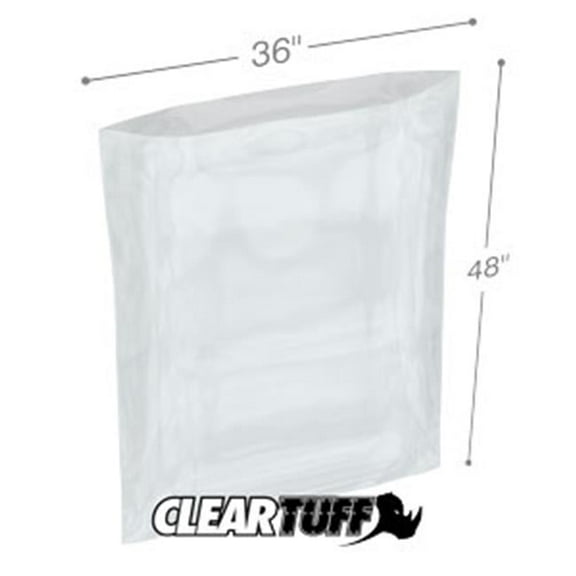 International Plastics PB43648 36 x 48 in. Clear Poly Bags, 0.004 Gauge - Case of 50