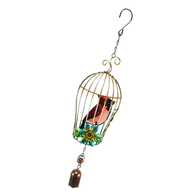 Bird Colgante de pared Wind Chime Estatua Decoración de Gloria Carillón de viento de metal