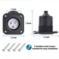 thumbnail image 2 of 15A 5-15 RV Shore 125V Power Inlet Port Flanged Inlet for NEMA w/Waterproof Cap, 2 of 12