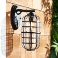 thumbnail image 6 of SAFAVIEH Rigel Modern LED Black Outdoor Wall Sconce (Set of 2), 6 of 8