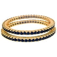 thumbnail image 2 of Ratnavali Jewels CZ Zirconia Gold Tone Blue Bollywood Wedding Indian Bangles Jewelry Women, 2 of 5