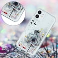 thumbnail image 3 of Case for iPhone 12 Mini, iPhone 12 Mini Case Cute Pink Glitter Luxury Sparkle Liquid for Girls Women Quicksand Clear Soft TPU Protective Phone Case for iPhone 12 Mini Dandelion, 3 of 12