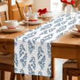 thumbnail image 5 of Blue Botanical Cotton Linen Table Runner for Dining Kitchen, Pastoral Elegant Spring Floral Wedding Outdoor Party Tablerunners Decoration, Dresser Scarf Coffee Tablecloth Runners 13x90 Inches, 5 of 9