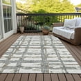 thumbnail image 6 of Addison Rugs Chantille Indoor/Outdoor Transitional Stripes Silver Washable Rectangle Rug, 8' x 10', 6 of 6