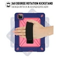 thumbnail image 5 of iPad Pro 11 Case 2020 with Pencil Holder, iPad Pro 11 2nd Generation Case, Allytech Kids Friendly Heavy Duty Shockproof Protective Covers with 360 Rotate Stand /Hand Strap/ Should Belt, Navyblue+Rose, 5 of 7