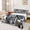Grey Blue 01, variant on Feelyou Ruby Football Twin Sheets for Boys, Grid Sport Helmet Bedding, Black Red, 3-Piece, 1 Flat Sheet, 1 Fitted Sheet and 1 Pillowcase