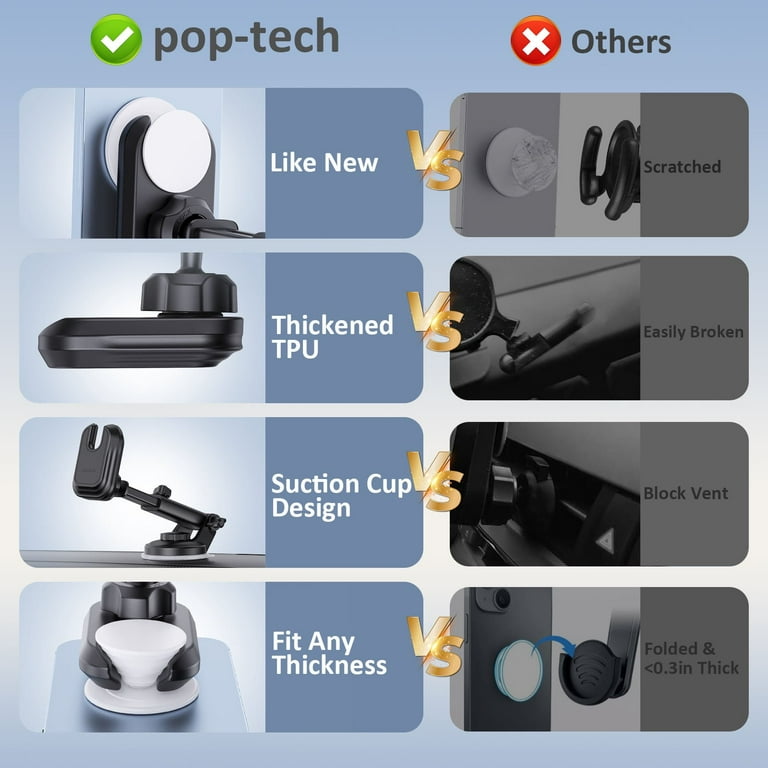 Car Mount Suction Cup Pop Socket Suction Cup Phone Holder Car