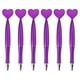 thumbnail image 1 of 6x Valentine's Day Heart Shaped Ballpoint Pens Plastic Ballpoint Pen with Black Ink for Office School Classroom Supplies silver, 1 of 5