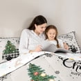 thumbnail image 5 of Homewish Retro Farmhouse Truck Queen Comforter Set for Kids, Green Xmas Tree Bedding Sets, Merry Christmas Reversible Bedding Comforter Set, Super Cozy Room Decor, 3-Piece, 5 of 8