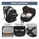thumbnail image 2 of Mochila escolar impermeable para hombre 50L Lab.g negra, 2 of 5