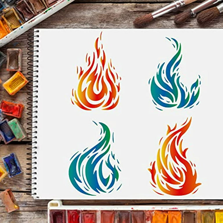Flame Art Reusable Glass Etching Stencils