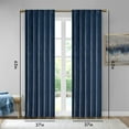 thumbnail image 3 of Room Darkening Poly Velvet Rod Pocket/Back Tab Curtain Panel Pair(2 Pcs Window Panels), 3 of 7