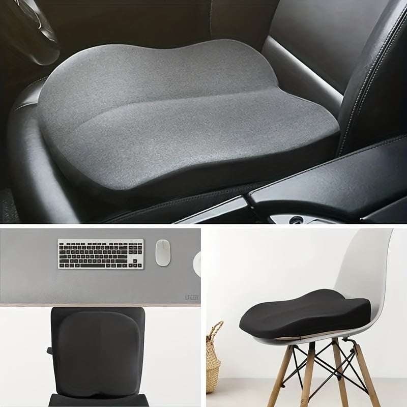 Unbrand 1pc Car Booster Seat Cushion Memory Foam Height Seat Protector Cover Pad Mats Adult Car Seat Booster Cushions For Car Office Home Yellow One S