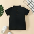 thumbnail image 2 of Generic Kids Toddler Shirt Short Sleeve Solid Color Pocket Boys Girls Shirt Tops Outwear Fashion, 2 of 6