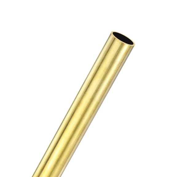 Uxcell 1-Pack 300mm Brass Round Tube, 13mm OD 1mm Wall Thickness H62 Brass Seamless Tubing Metal Straight Pipe [0.51x0.04x11.81IN]
