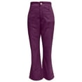 thumbnail image 2 of Womens Sweatpants Women's Solid Color Corduroy Temperament Women's Trousers Micro Lapels High Waist Casual Pants Fashion Clothing, 2 of 6