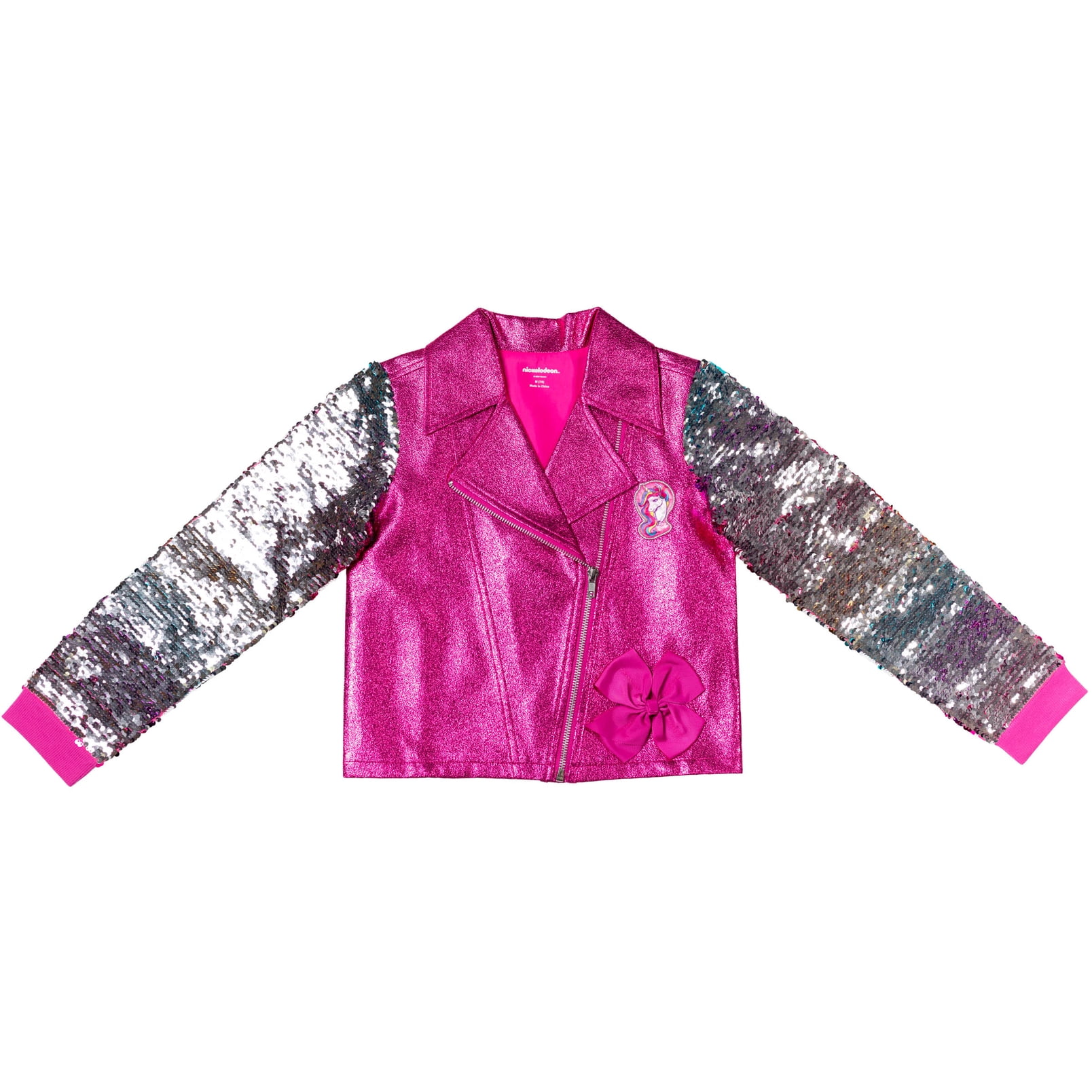 JoJo Siwa Jojo Siwa Unicorn Little Girls Sequin Zip Up Jacket