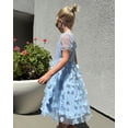 thumbnail image 6 of Arshiner Toddler Girls Tulle Summer Puff Sleeve Baby Girls Tutu Princess Party Casual Dress, 6 of 7