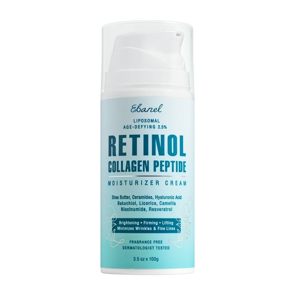 Ebanel Retinol Cream for Face with Peptides, Hyaluronic Acid 3.5oz