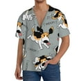 thumbnail image 3 of Vsdgher Funny Beagle Active Dog Print Men's Wrinkle Free Untucked Cuban Shirt Business Casual Button Down Shirts Short Sleeve Shirt, 3 of 7